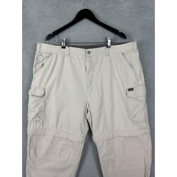 Guide Series Pants Mens 44x30 Khaki Convertible Zip Off Cargo Hiking Outdoor Men